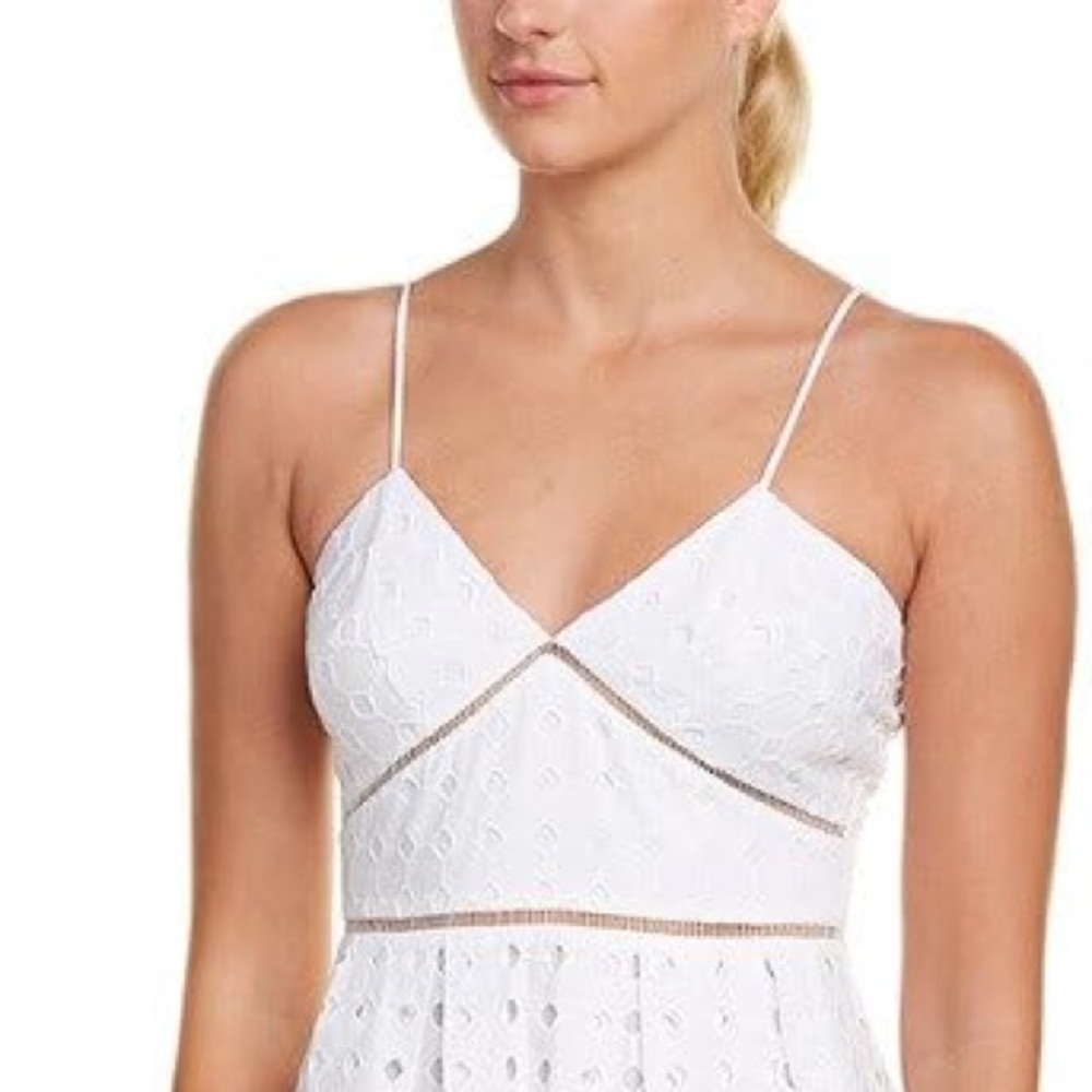 White eyelet midi dress - Donna Morgan